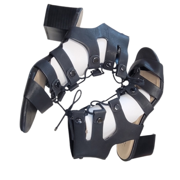 Simply Vera Vera Wang Sandals Back Gladiator Chunky Heel - Picture 7 of 16